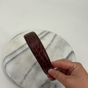 Faux leather brown snakeskin headband